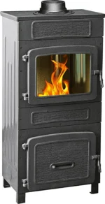 WAMSLER WO 109-8F Werkstattofen 8 kW mit Sichtfenster – Kaminofen für Holz, Holzbriketts & Braunkohlebriketts – Bild 2