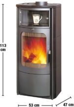 Hark Opera-B Kachel Kaminofen 7 kW Meteor-Schwarz – Bild 3