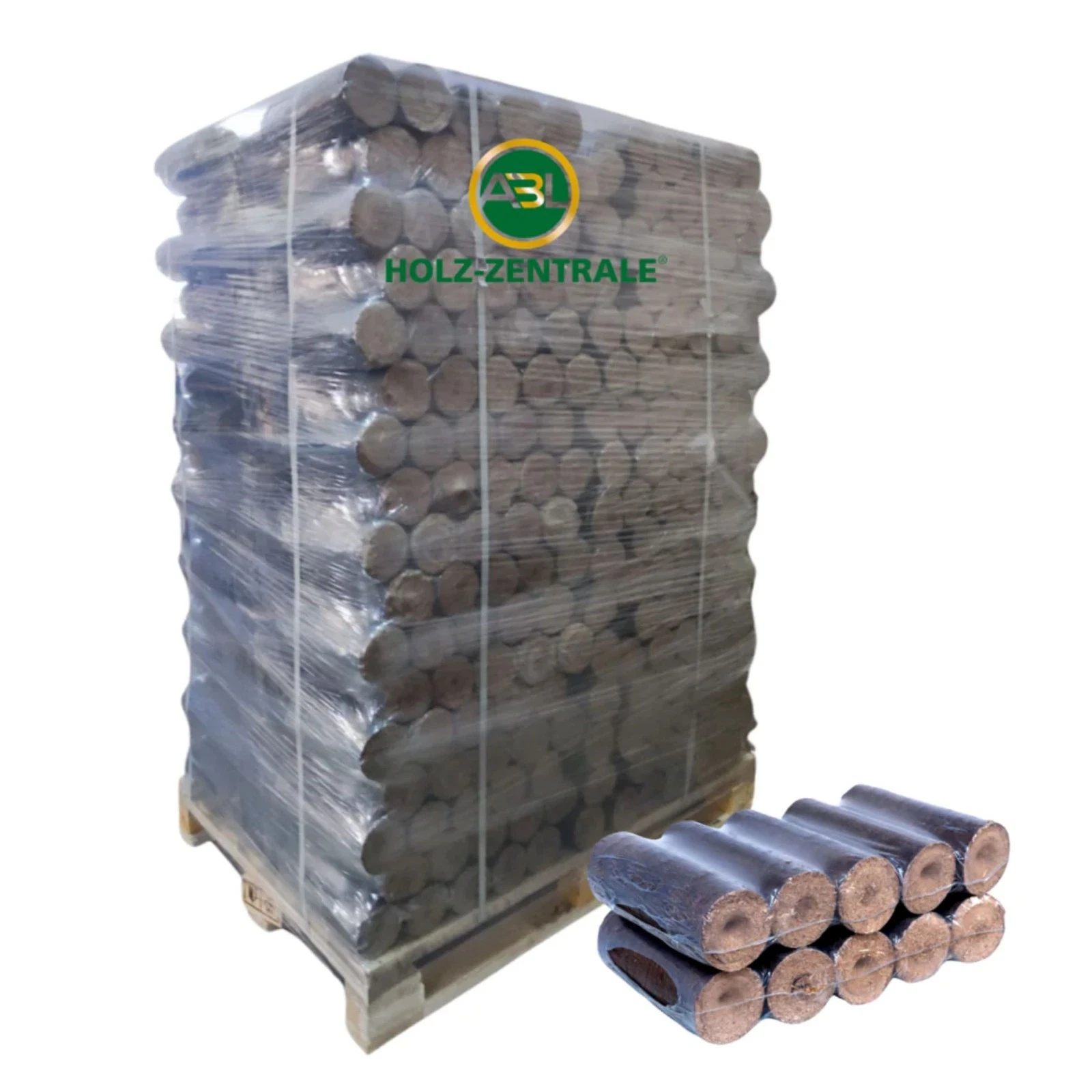 s-l1600-2.webp Nestro Holzbriketts 100 % Eiche 960 kg Palette – Runde Hartholzbriketts 96 x 10 kg – Bild 1