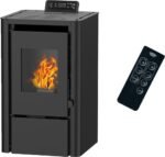 Sannover Anita 7,6 kW Schwarz – Programmierbarer Pelletofen mit hoher Effizienz