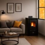 Sannover Anita 7,6 kW Schwarz – Programmierbarer Pelletofen mit hoher Effizienz – Bild 3