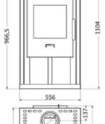 Wamsler Yuna Kaminofen 6 kW Stahl Naturstein – Bild 9