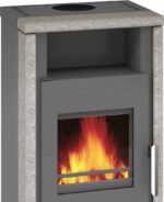 Wamsler Yuna Kaminofen 6 kW Stahl Naturstein – Bild 5